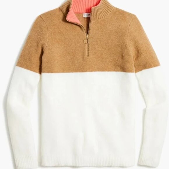 J. Crew Sweaters - J Crew Colorblock Zip Up Sweater
